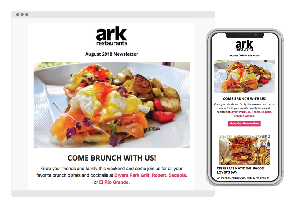 Email Newsletters, Ark Restaurants